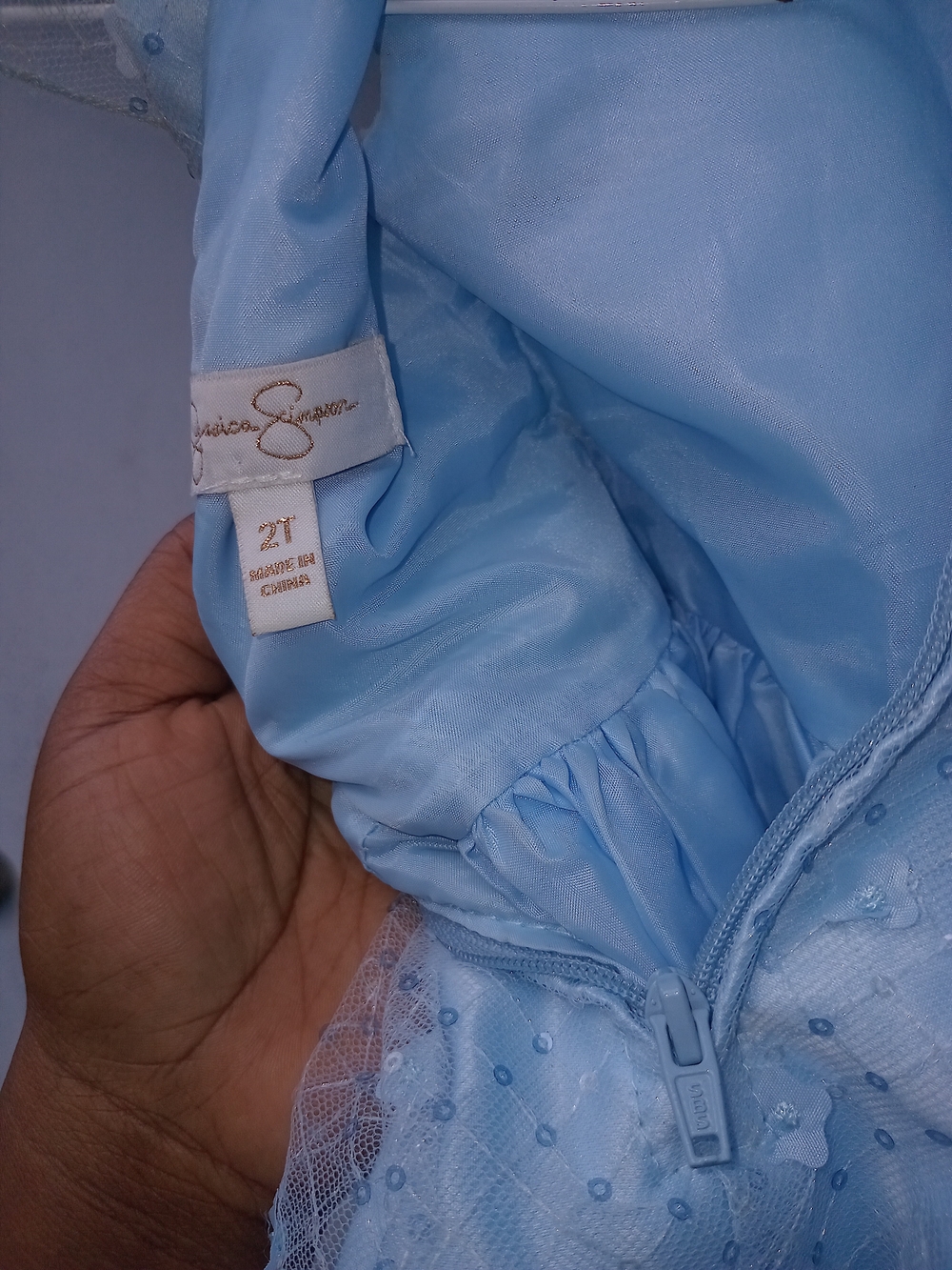 Jessica Simpson Light Blue Tulle Party Dress for Girls